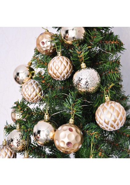 Yılbaşı Ağacı Süsleme Topları Seti 24 Adet Altın Rengi fiyatları