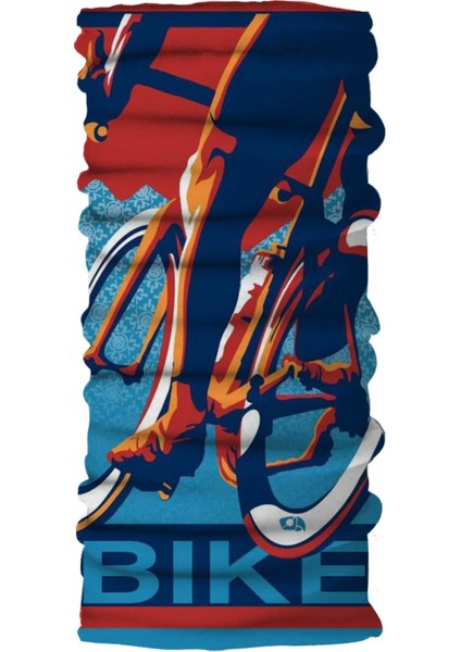 Pirate Parrot Bisiklet Desenli Dikişsiz Motorcu Boyunluk Unisex Bandana Buff Baf Saç Bandı Balaklava