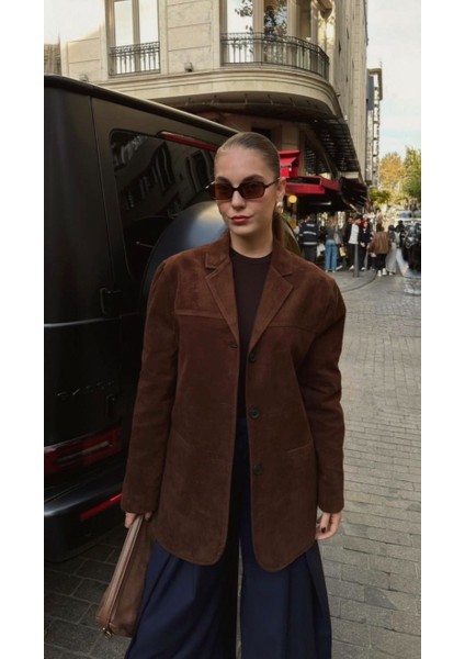 Kadın Acı Kahve Ilik Cepli Süet Ceket fiyatları