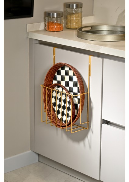 Altın Dolap Kapağı Düzenleyici ,tepsilik ,deterjanlık ,organizer , Banyo & Mutfak -Metal Paslanmaz