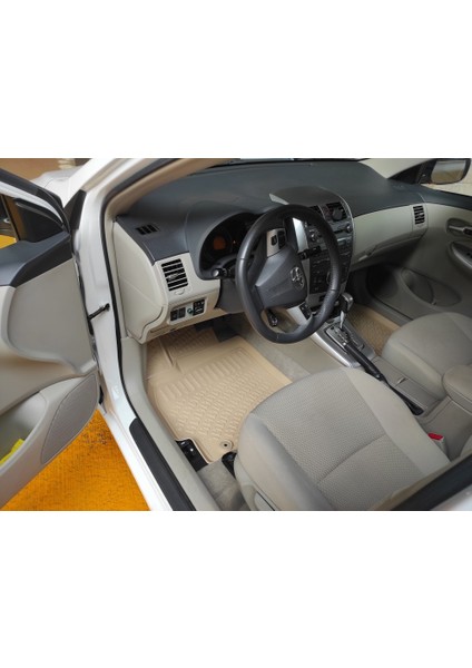 Toyota Corolla Bej 3D Havuzlu Paspas, 2007-2013