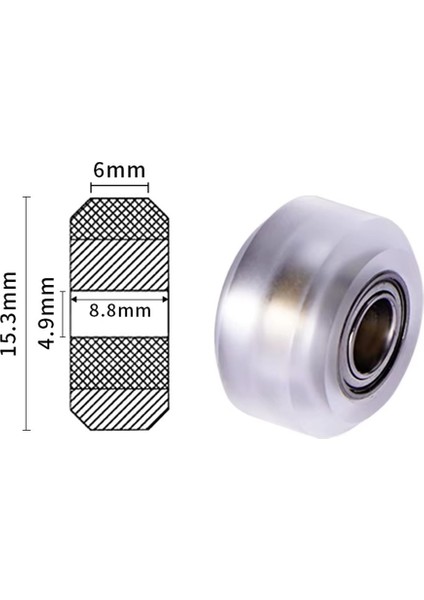 MR105ZZ Rulmanlı V Slot Teker-Beyaz fiyatları