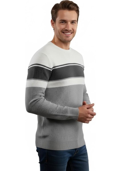 Erkek Sıfır Yaka Kazak Petek Örgü Klasik Kalıp 5244C BGL-ST04861 fiyatları