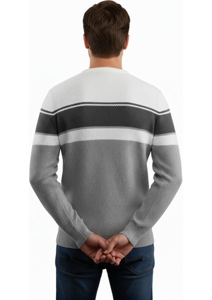 Erkek Sıfır Yaka Kazak Petek Örgü Klasik Kalıp 5244C BGL-ST04861 modelleri