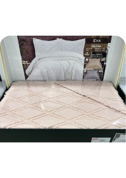 Jakarlı Sakallı Yatak Örtüsü Tek Kişilik Eva Kapuccino fiyatları