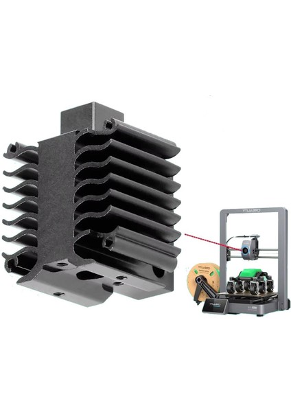 Creality Ender 3 V3-V3 Plus Uyumlu Soğutucu Alüminyum Radyatör-Siyah
