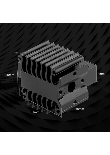 Creality Ender 3 V3-V3 Plus Uyumlu Soğutucu Alüminyum Radyatör-Siyah fiyatları