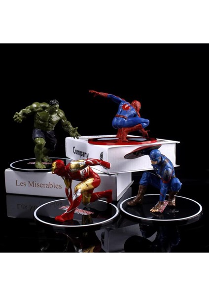 Marvel Yenilmezler Ironman Spiderman Hulk Captain America Özel Stantlı 4lü Oyuncak Figür Karakterler fiyatları