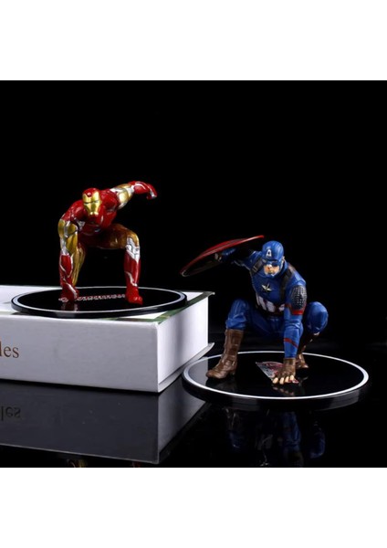 Marvel Yenilmezler Ironman Spiderman Hulk Captain America Özel Stantlı 4lü Oyuncak Figür Karakterler indirimleri