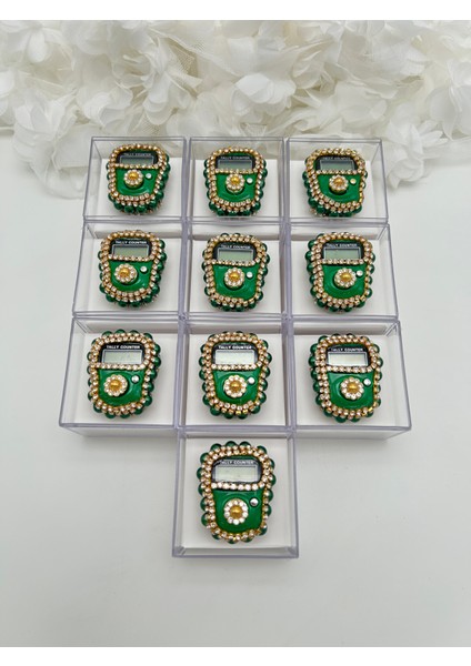 10 Adet Mika Kutulu ( Mevlit-Sünnet-Hac-Umre) Hediyelik Taşlı Zikirmatik