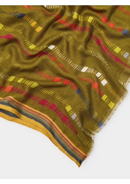 Çok Renkli Çizgi Desenli Eşarp fiyatları