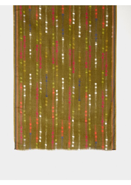 Çok Renkli Çizgi Desenli Eşarp modelleri