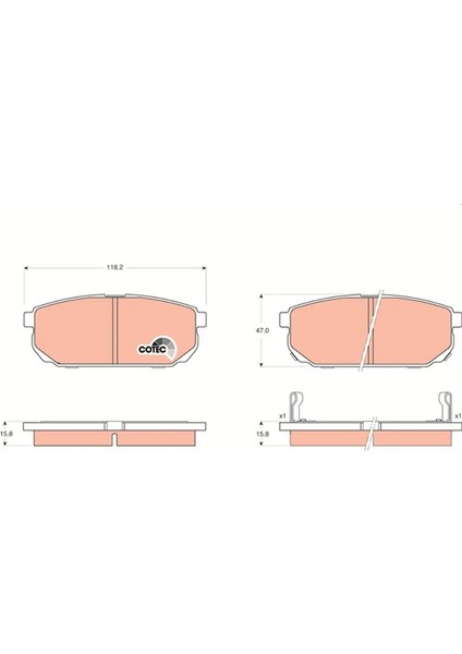 ARKA BALATA KIA SORENTO 2.4 2002 2.5 CRDI 2002-2006 3.3 2006 3.5 56 2002 583023ED00 583023EU00 WVA23997