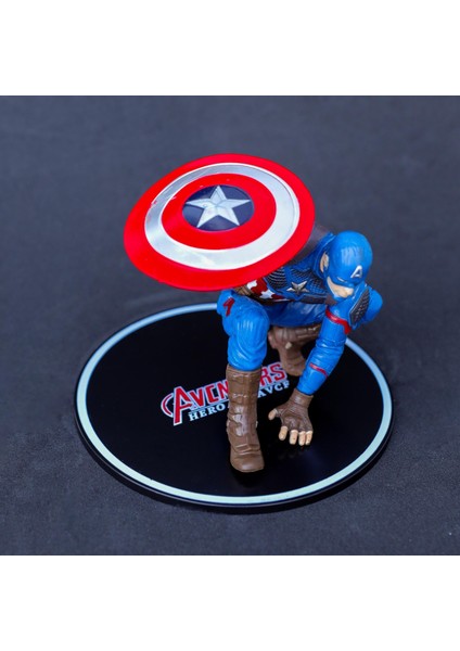 Marvel Avengers Yenilmezler Captain America Özel Stantlı Oyuncak Figür Karakter Masaüstü Biblo Seti fırsatları
