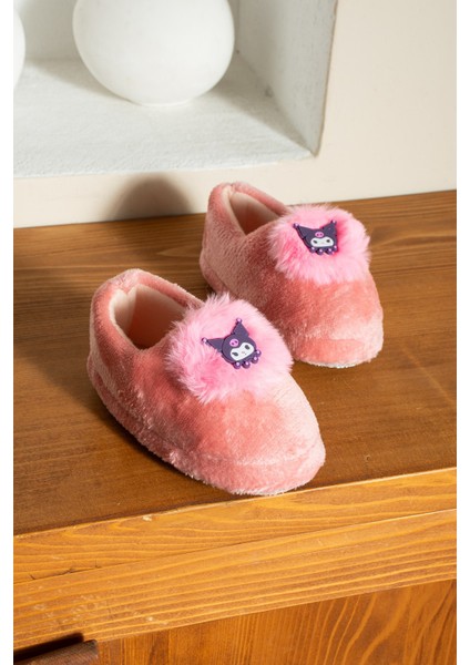 Kız Çocuk Panduf Ev Patiği Pamuk Astarlı Kuromi Figür Kışlık Yumuşacık Ev Kreş Ayakkabısı modelleri