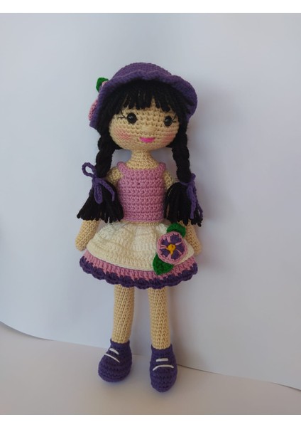 Menekşe Bebek Amigurumi Organik Oyuncak