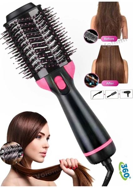 2 Li Set Pro Saç Şekillendirici Saç Düzleştirici Fön Tarağı ve Şarjlı Yüz Cilt Temizleme Masaj Aleti fırsatları