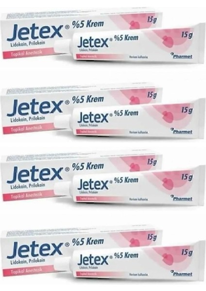 MET JETEXX ANESTEZİ KREM 4 Adet 15 Gram