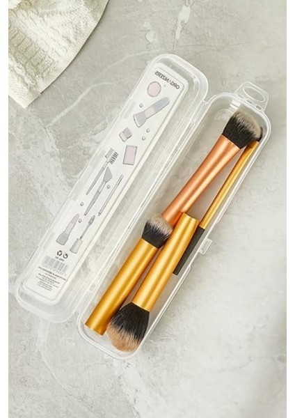 2’li Makyaj Aksesuar Kutusu Seti, Makyaj Takı Kozmetik Fırça Macun Tıraş Taşınabilir Saklama Kabı fırsatları