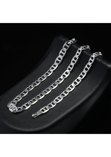 120 Mikron Barlı Gümüş Zincir