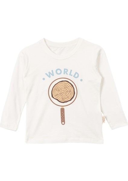 World Baskılı Sweatshırt Denım Mont Pantolon Takım - NEC251298-EKRU-3 - 4 Yaş Ekru modelleri