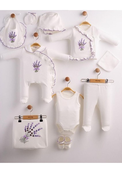 Lavanta Desenli 10'lu Set Hastane Çıkışı EDA.BYZ.5457