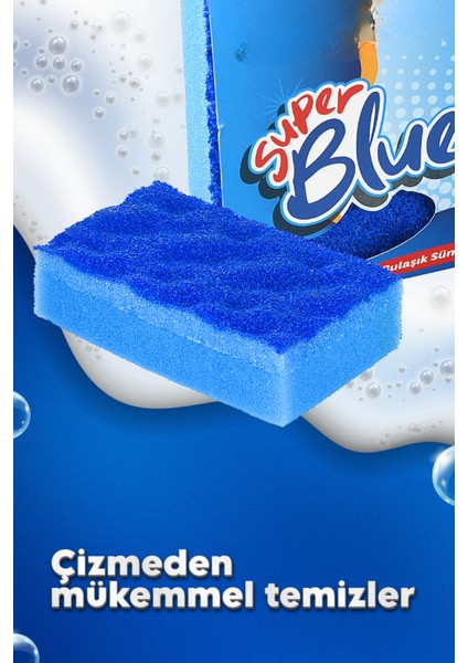 6 Adet Özel Dokulu Mavi Düz Bulaşık Süngeri – Özel Dokulu, Dayanıklı Mutfak Süngeri Seti modelleri