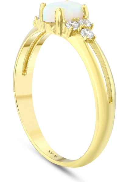 Taşlı Tasarım Altın Yüzük - 14K fiyatları