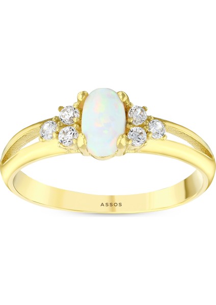 Taşlı Tasarım Altın Yüzük - 14K fırsatları