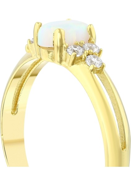 Taşlı Tasarım Altın Yüzük - 14K indirimleri