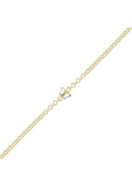 Kelebek Figürlü Altın Çocuk Bileklik - 14K fiyatları