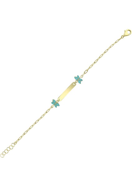 Figürlü Altın Çocuk Künye - 14K