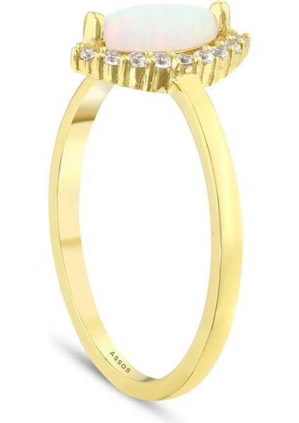 Taşlı Tasarım Altın Yüzük - 14K fiyatları