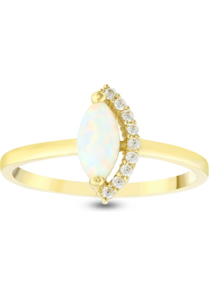 Taşlı Tasarım Altın Yüzük - 14K fırsatları