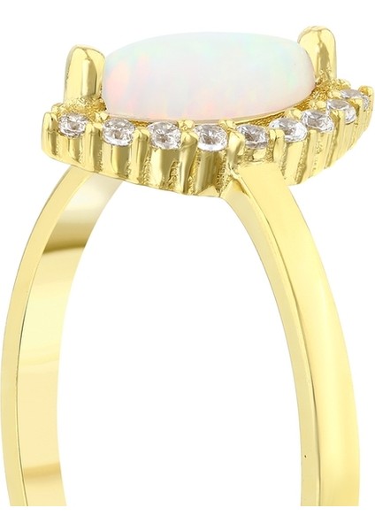 Taşlı Tasarım Altın Yüzük - 14K indirimleri