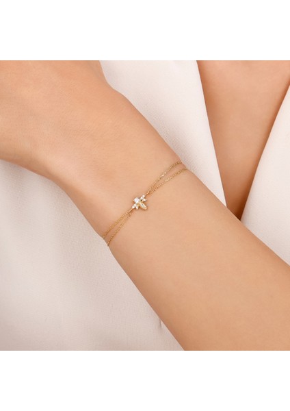 Arı Figürlü Altın Bileklik - 14K modelleri