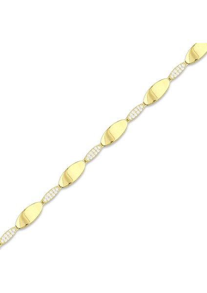 Taşlı Tasarım Altın Bileklik - 14K fiyatları