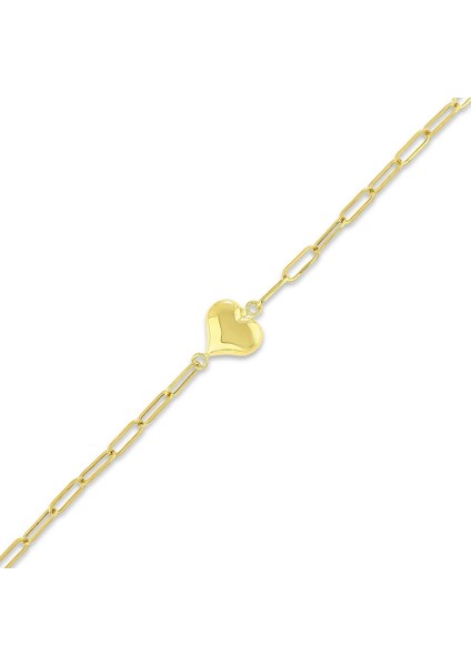 Kalp Figürlü Altın Bileklik - 14K fiyatları
