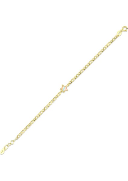 Yıldız Figürlü Altın Çocuk Bileklik - 14K