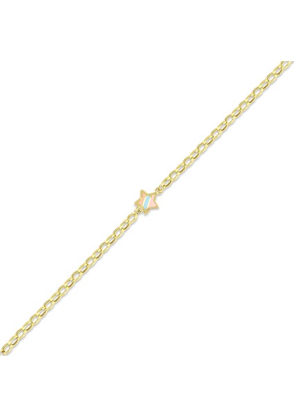 Yıldız Figürlü Altın Çocuk Bileklik - 14K fiyatları