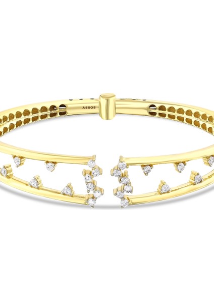 Altın Tasarım Kelepçe - 14K fırsatları