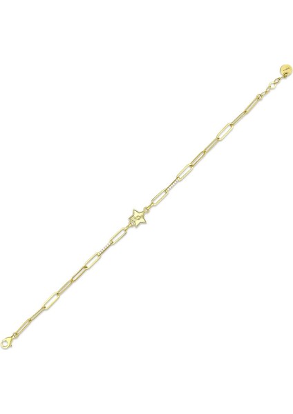 Yıldız Figürlü Tasarım Altın Bileklik - 14K