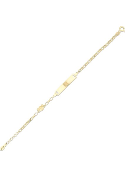 Fare Figürlü Çocuk Altın Künye - 14K