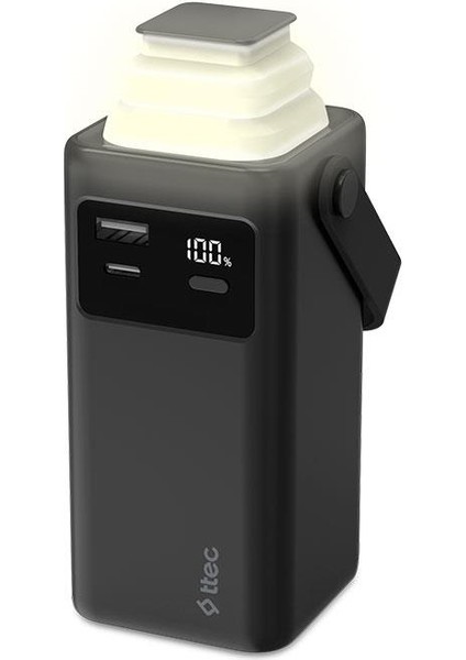 Recharger Extreme LCD 20.000MAH Pd 20W Usb-C ve Lightning Dahili Kablolu LED Fenerli 2BB238