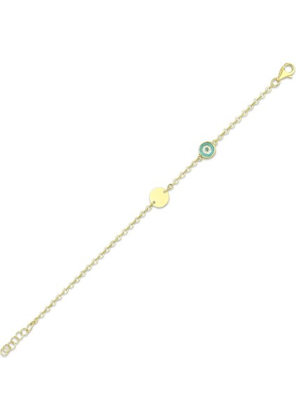 Nazar Boncuklu Altın Çocuk Bileklik - 14K