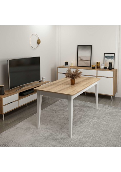 Elina Açılır Yemek Masası - Dore/beyaz modelleri