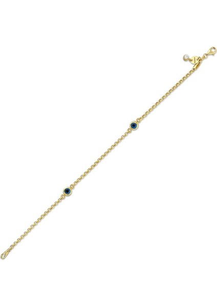Nazar Boncuklu Altın Bileklik - 14K