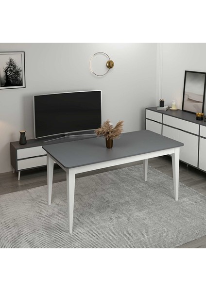 Elina Açılır Yemek Masası - Antrasit/beyaz fiyatları