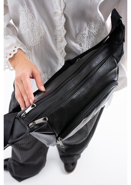 Kadın Ayarlanabilir Çapraz Askılı Çok Gözlü Suni Deri Omuz Çantası indirimleri