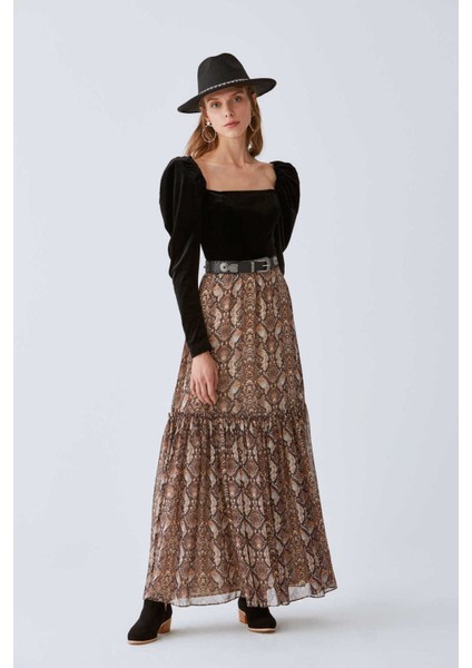 Desenli Uzun Etek Standart Renk K2015070_089 fırsatları